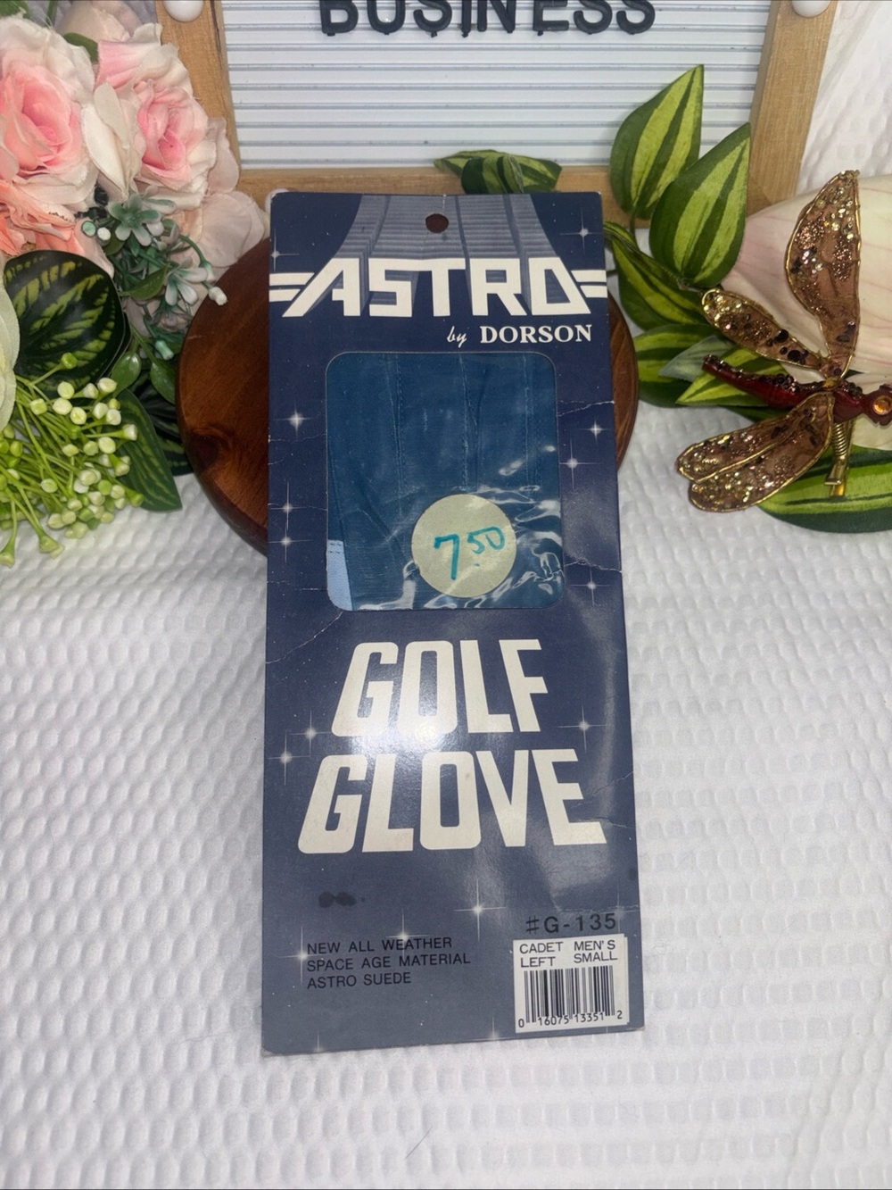 Astro By Dorson Tour Soft Golf Glove Blue White Synthetic Leather  Men’s Small